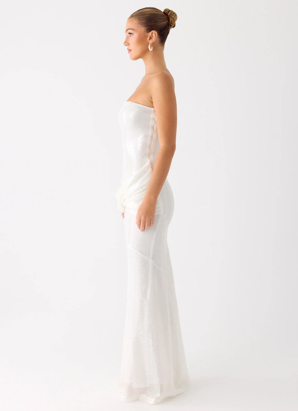 Anticipating Sequin Maxi Dress - White