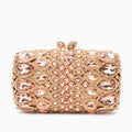 Vioraia (CS) Reina Rhinestones Crystals Clutch Bag - Rose Gold