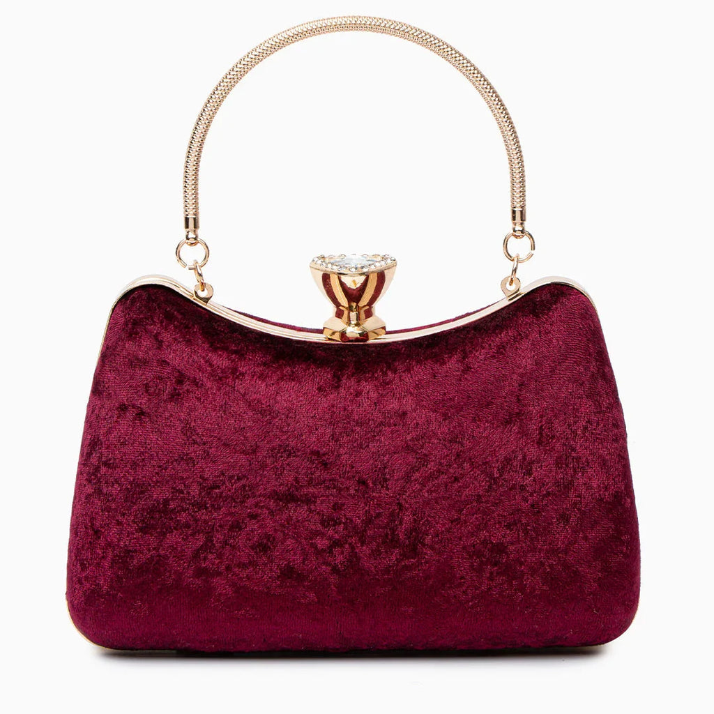 Vioraia (CS) Velvet Flask Clutch Bag
