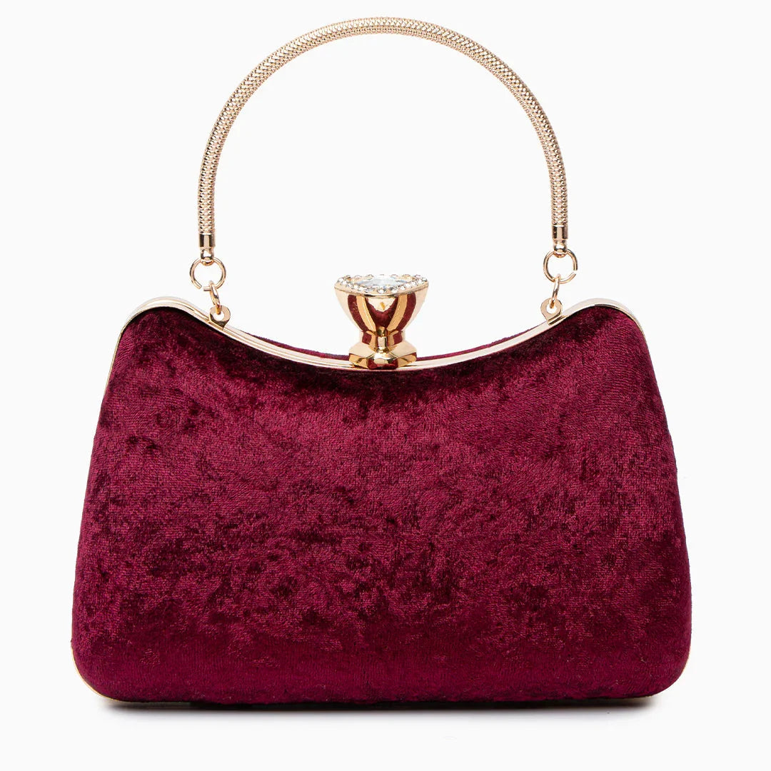 Vioraia (CS) Velvet Flask Clutch Bag