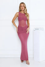 Dewy Radiance Maxi Dress Plum