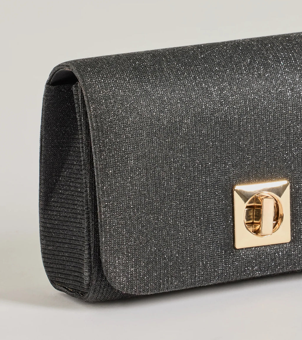 Here For The Party Metallic Crossbody Clutch