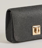 Here For The Party Metallic Crossbody Clutch