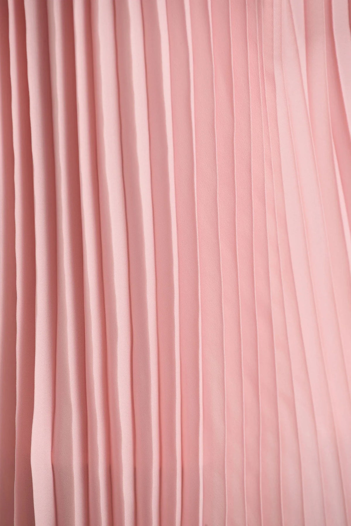 Tulip | Blush Pink Pleated High-Neck Midi Dress