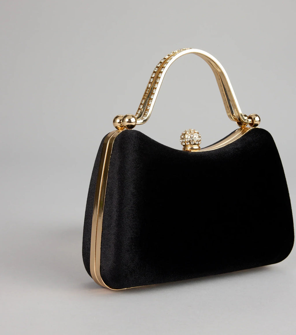 Chic Intentions Velvet Clutch Bag