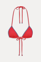 Nick Beaded Triangle Bikini Top - Havana