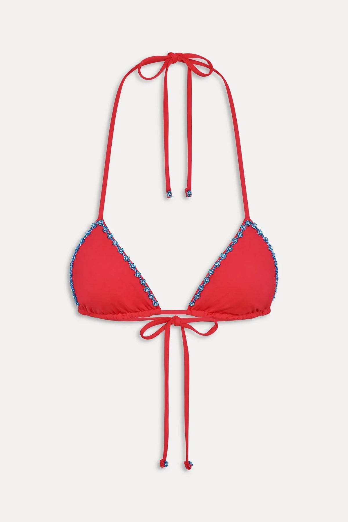 Nick Beaded Triangle Bikini Top - Havana