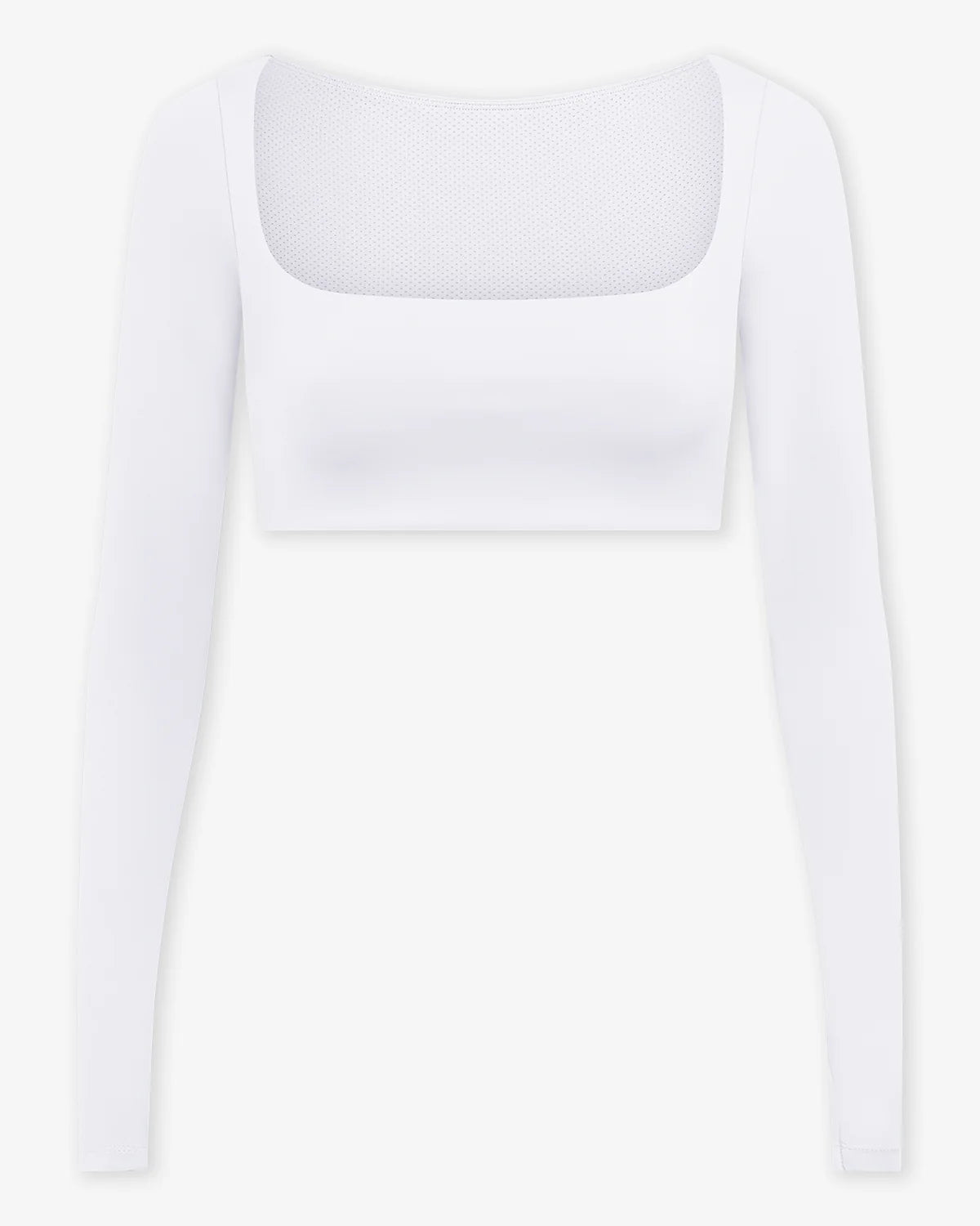 Freedom Scoop Long Sleeve Crop | White