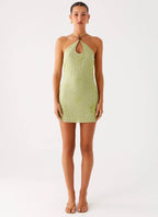 Kiara Beaded Mini Dress - Mint