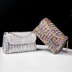 Vioraia Kristi Diamond Chain Crossbody Bag