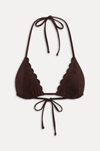 Nick Suede Triangle Bikini Top - Desert Suede