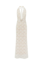 KYLO PLUNGE COWL MAXI DRESS - WHITE