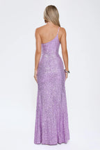 A New Glow Sequin Maxi Dress Lilac