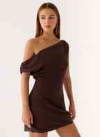 Mischa Mini Dress - Chocolate Drizzle