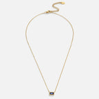Vioraia Baguette Birthstone Necklace