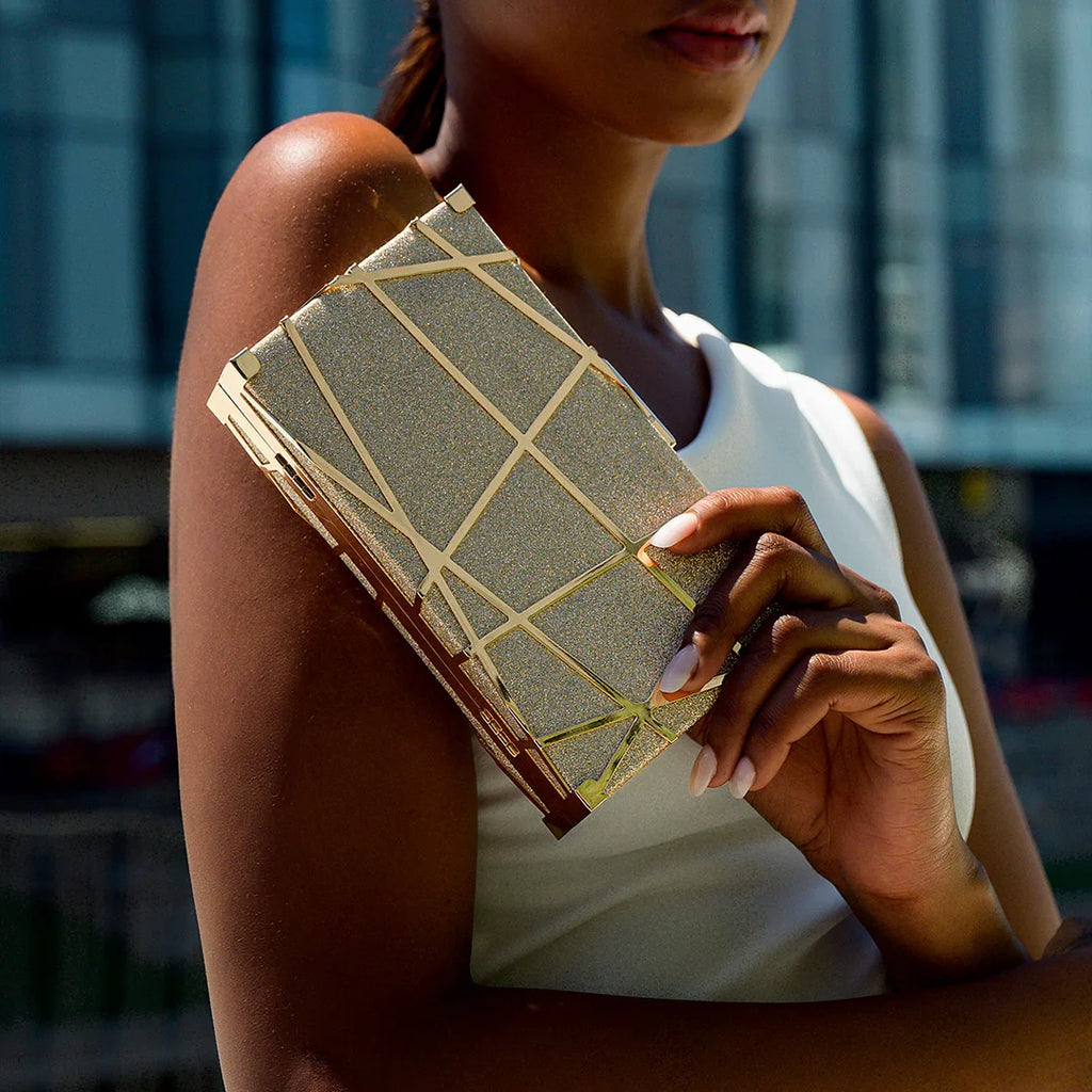 Vioraia Geometric Clutch Bag