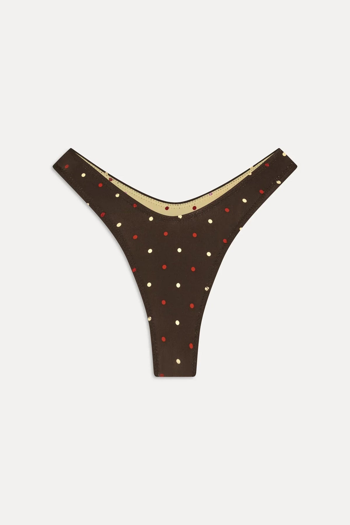 Full Moon Reversible Satin Bikini Bottom - Honey Bug