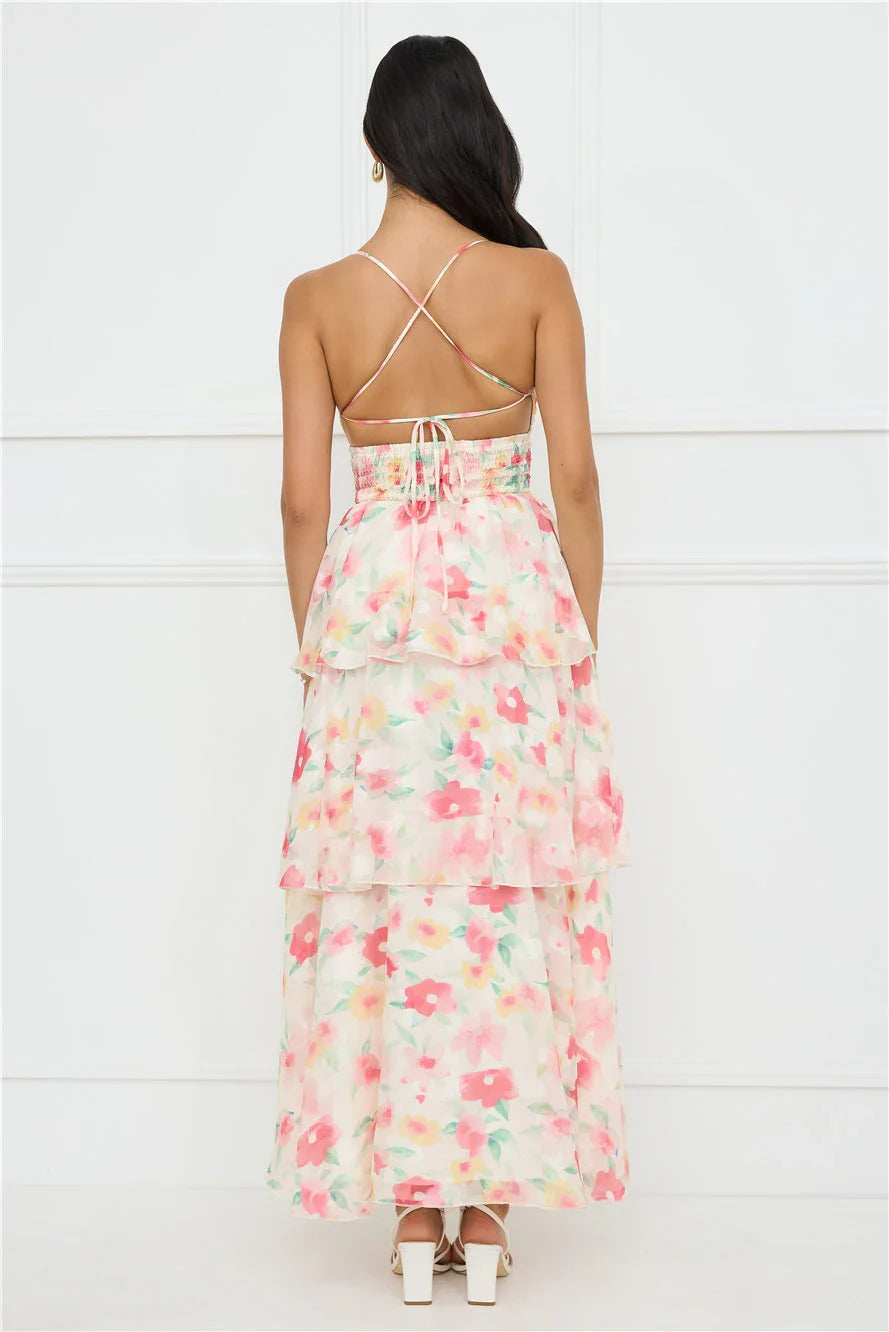 Bright Beauty Maxi Dress Print