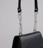 Quiet Glamour Rhinestone Bow Mini Bag