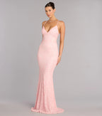 Bethanie Formal Sequin V-Neck Mermaid Dress