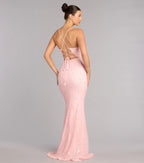 Bethanie Formal Sequin V-Neck Mermaid Dress