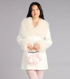 Sweet Luxe Satin Bow Clutch Purse
