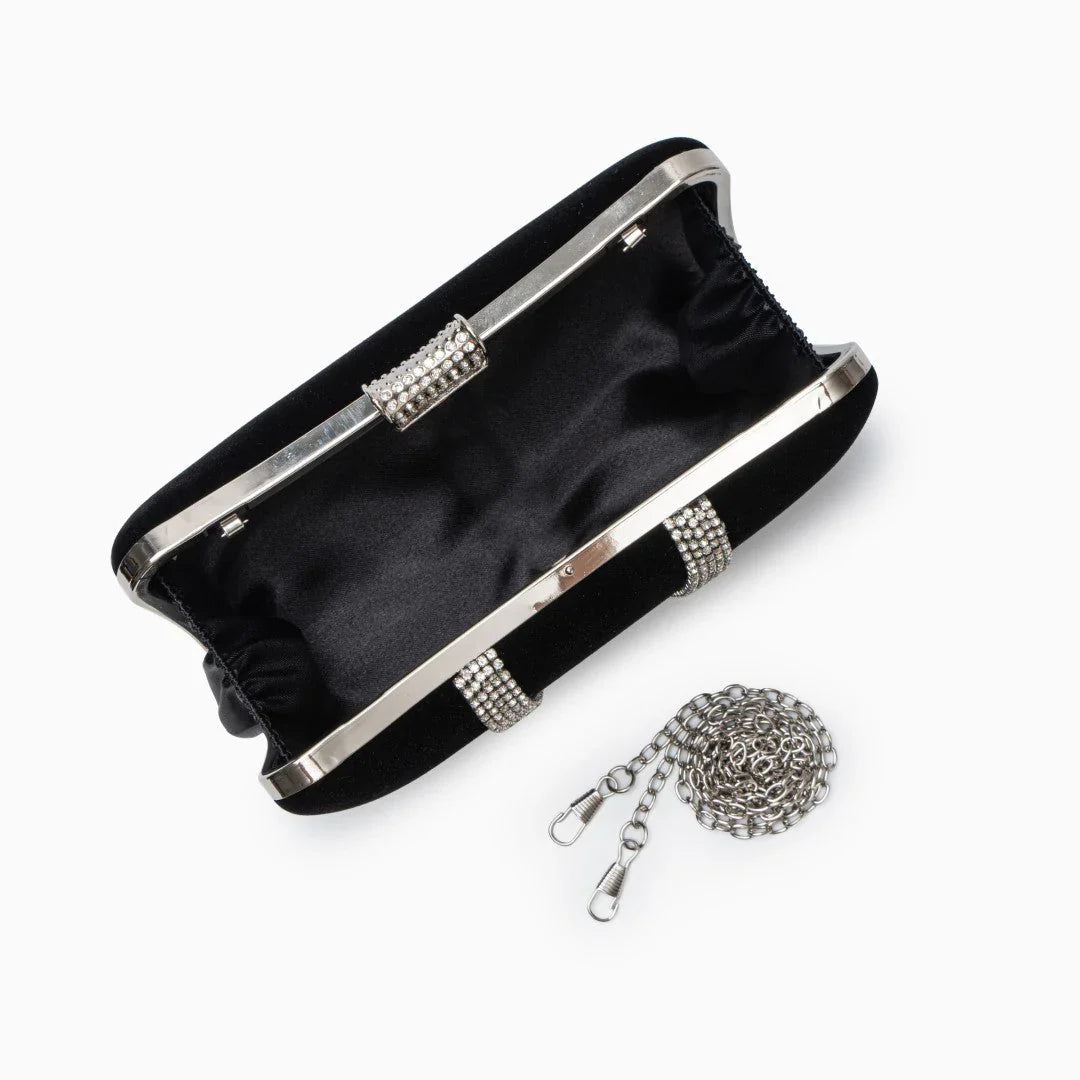 Vioraia Velvet Sparkles Clutch Bag