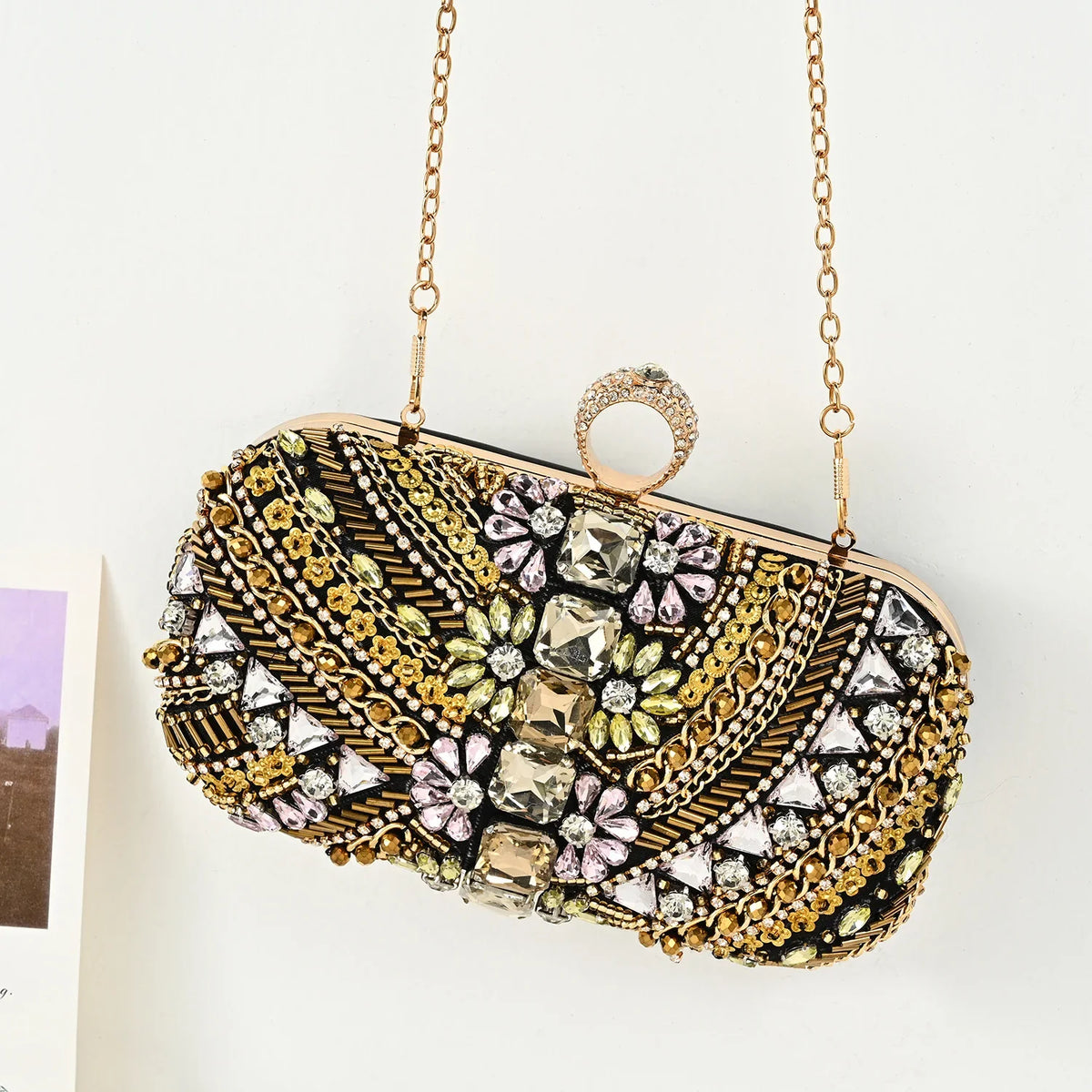 Vioraia (CS) Cynthia Beaded Embroidery Clutch Bag