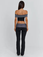 EMIL PANT BLACK POLKA DOT