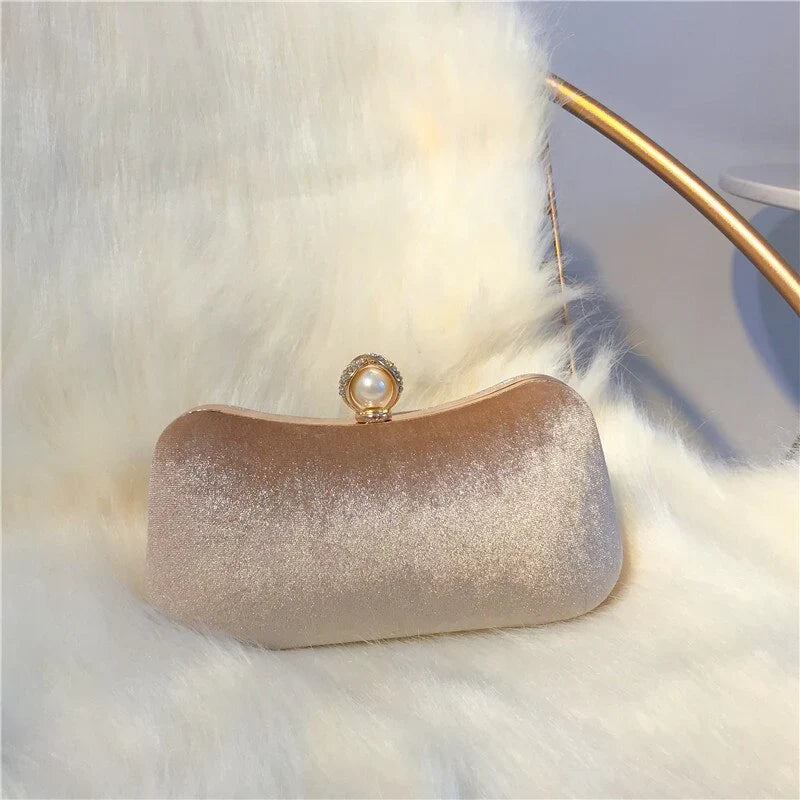 Vioraia Megan Velvet Clutch Bag