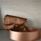 Vioraia Madelyn Woven Saddle Bag