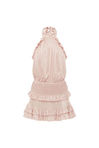 POPPY HIGH NECK RUFFLE MINI DRESS - PETAL