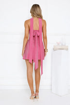 Rosie Petal Strapless Mini Dress Pink