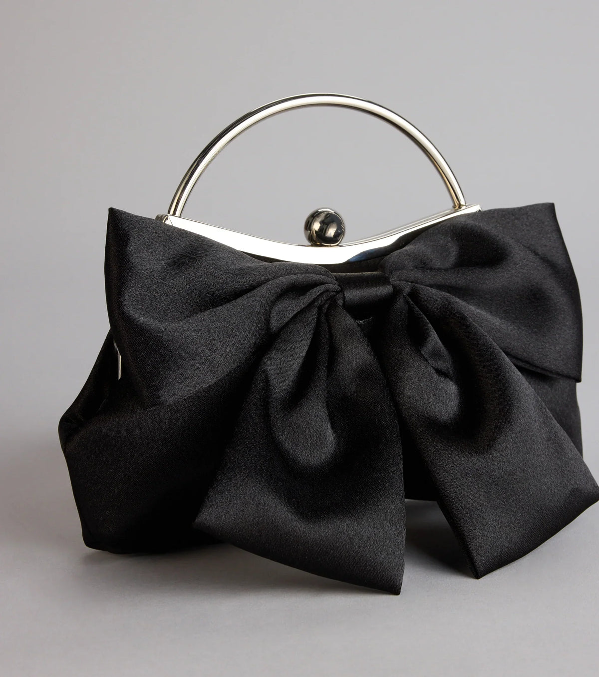 Sweet Luxe Satin Bow Clutch Purse