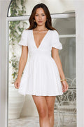 Vanilla Cream Mini Dress White