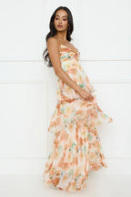 Starflower Breeze Maxi Dress Orange