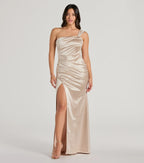 Kathie Formal Satin One-Shoulder Dress
