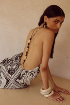 CHANTELLE HALTER MAXI DRESS - HAVANNA BLACK