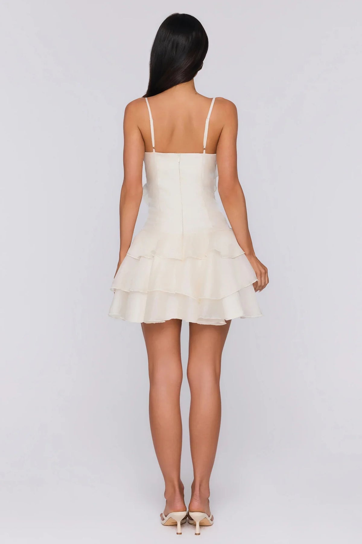Softly Poised Mini Dress Cream