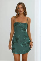 Songs Written Mesh Mini Dress Teal