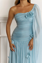Silver Breeze One Shoulder Maxi Dress Mint