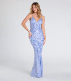 Bethanie Formal Sequin V-Neck Mermaid Dress
