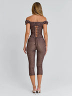 CORALA CAPRI PANTS CHOCOLATE POLKA DOT