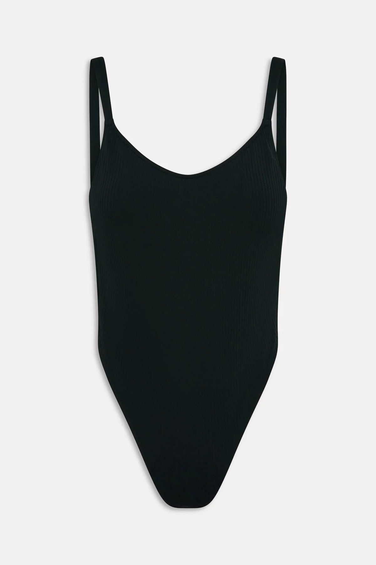 Tasha Ribbed One Piece Swimsuit - Black