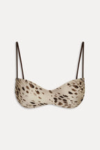 x JENNIE Magnolia Satin Bikini Top - Marrakesh