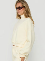 Anyya Funnel Neck Crew Jumper Cream