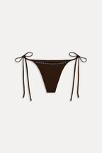 Mackenzie Cheeky Beaded Bikini Bottom - Kona Flower