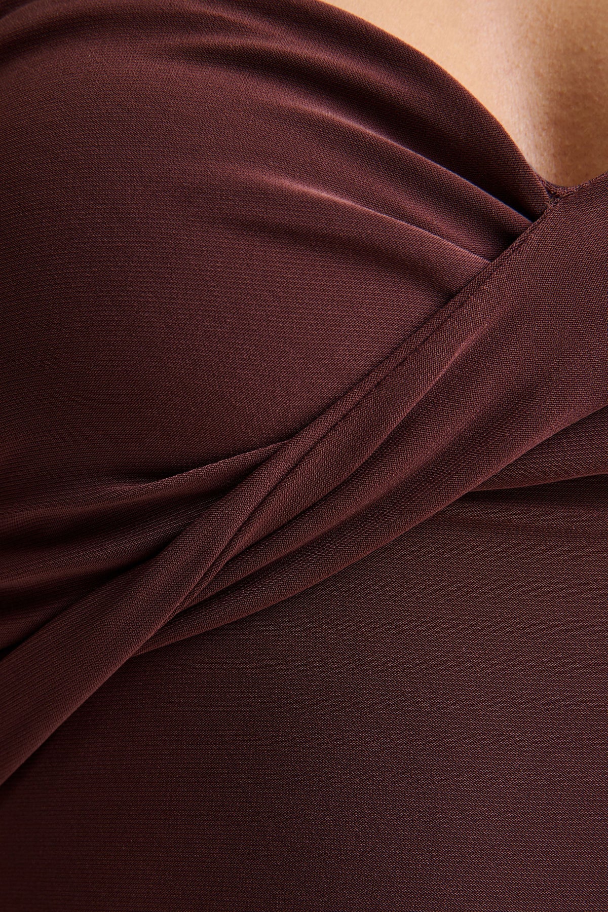 Sheila | Dark Brown Bandeau Maxi Dress With Scarf Detail