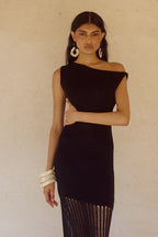 JACQUES KNIT MAXI DRESS - BLACK
