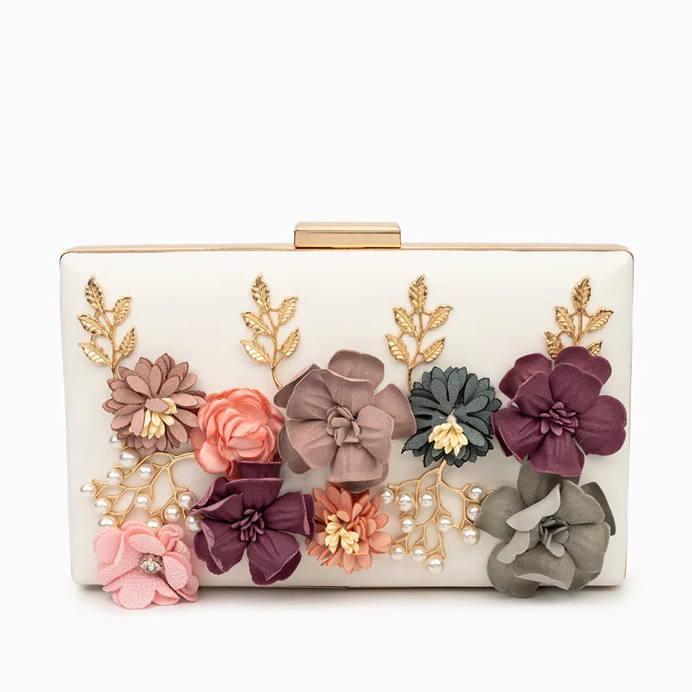 Vioraia Juliet Flower Clutch Bag